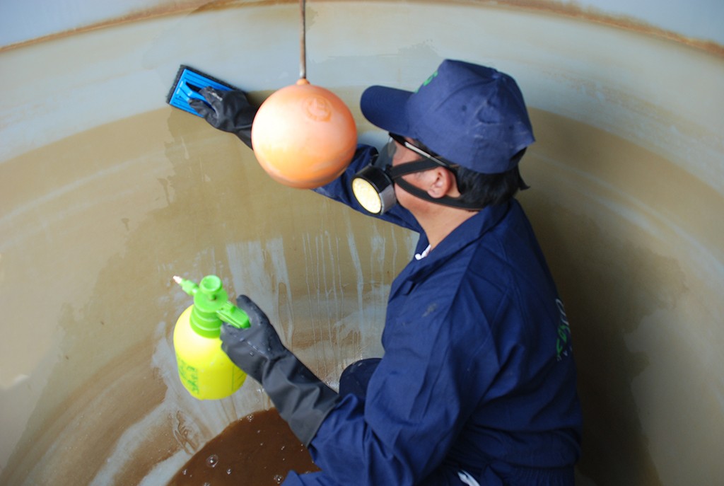 How often should a water tank be cleaned?