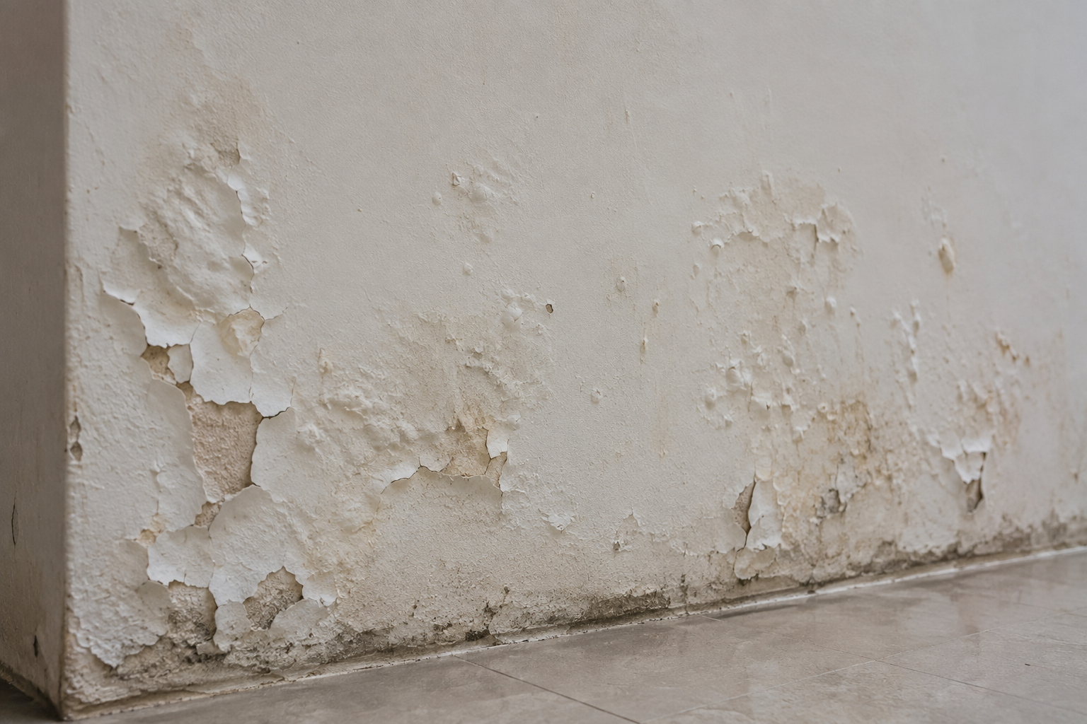 Peeling Paint and Water-Stained Wall