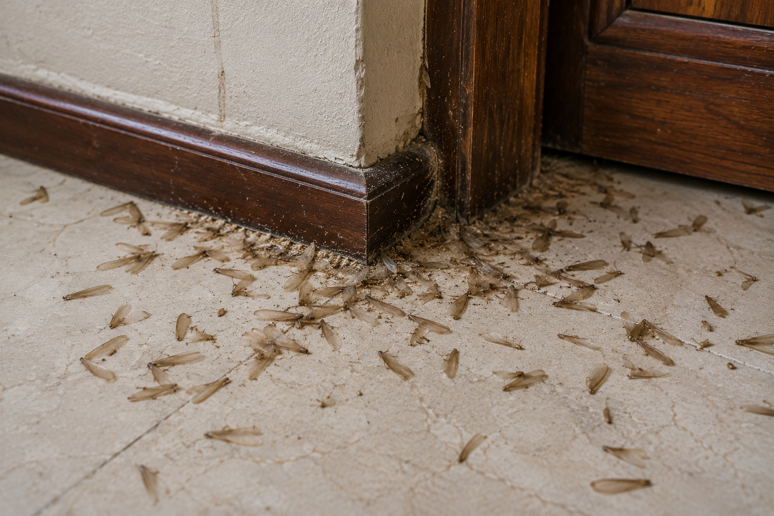 Scattered Insect Wings by the Baseboard