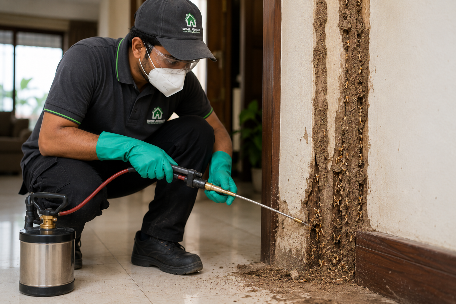 Termite Inspection at the Doorframe